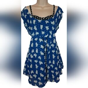 Hot Topic Black and White Polka Dot Top